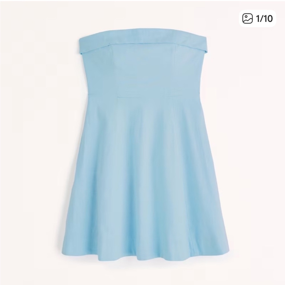 Abercrombie & Fitch Light Blue Strapless Dress